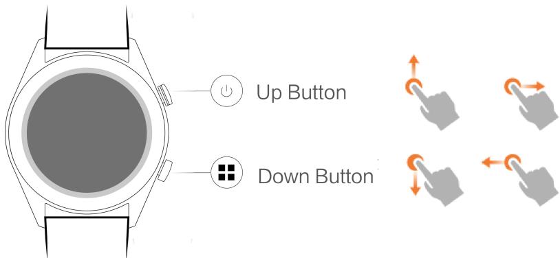 HUAWEI WATCH GT SADDLE BROWN - Contrôles de l'écran - 1