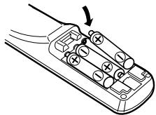 DENON AVR 3803 GOLD - Insertion des piles - 2
