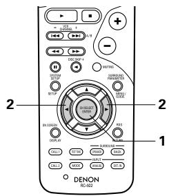 DENON AVR 3803 GOLD - Selectionner "FADER". - 2