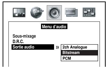 TOSHIBA SD-P1610 - Changez la sélection par △ / ▽, en vous reportant aux pages correspondantes 47, puis appuyez sur ENTER. - 2