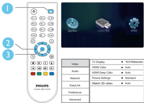 PHILIPS BDP2980 - Modification des paramètres - 1