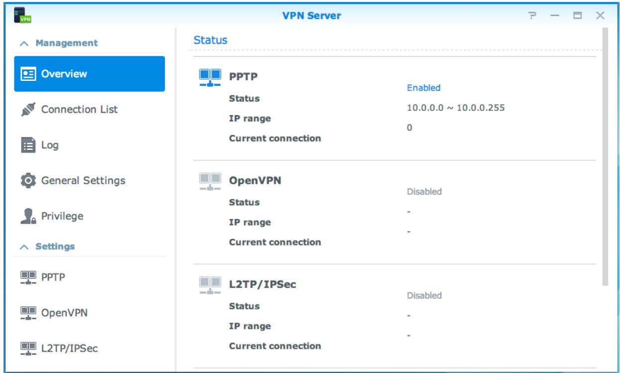 SYNOLOGY DS916+ - Configuration d'une connexion VPN - 1