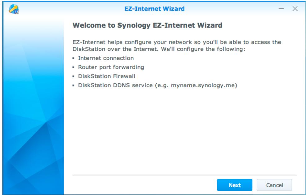 SYNOLOGY DS916+ - Utiliser l'assistant ez-internet wizard - 1