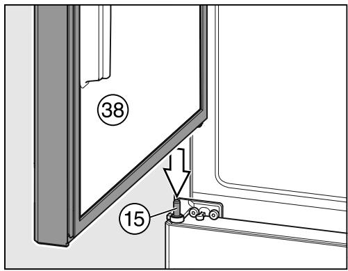MIELE HFN 29683 DNR - Installer la porte supérieure de l'appareil - 1