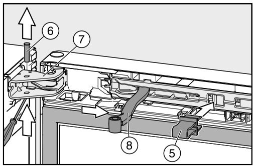 MIELE HFN 29683 DNR - - Démonter l'amortisseur de porte - 3