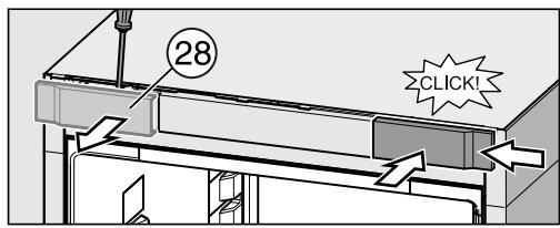 MIELE HFN 29683 DNR - Mise en place de la charnière de porte supérieure - 6