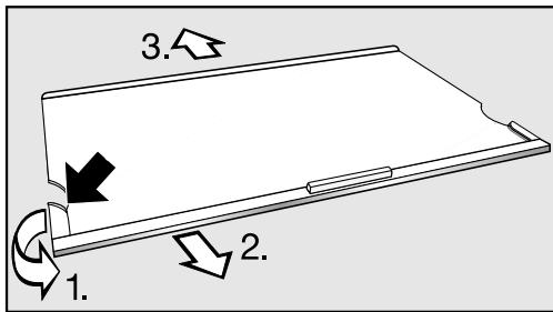 MIELE HFN 29683 DNR - Démonter la tablette / la tablette avec éclairage - 1