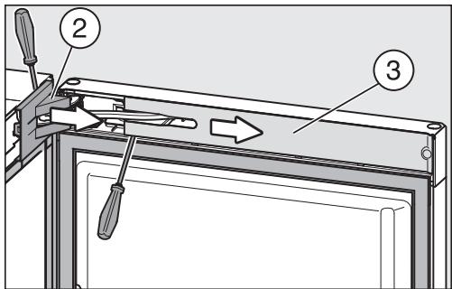 MIELE HFN 29683 DNR - - Démonter l'amortisseur de porte - 2