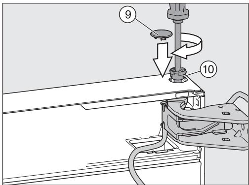 MIELE HFN 29683 DNR - Installer la porte supérieure de l'appareil - 2
