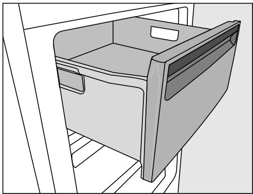 MIELE HFN 29683 DNR - Retirer le tiroir et la tablette en verre - 1