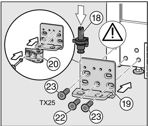 MIELE HFN 29683 DNR - Mise en place du support palier inférieur - 3