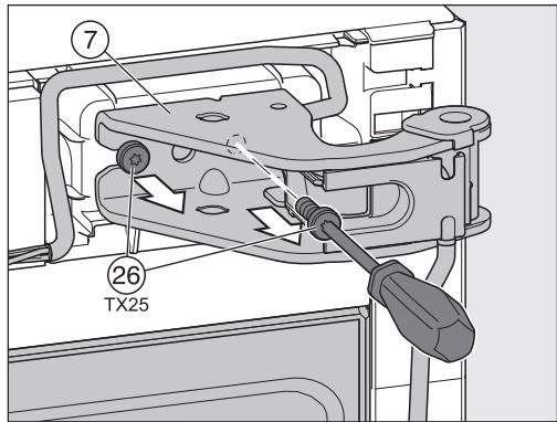 MIELE HFN 29683 DNR - Mise en place de la charnière de porte supérieure - 1