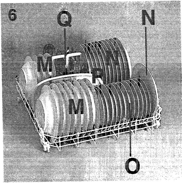 CANDY CDF 622 INOX - Panier supérieur (fig. 5) - 1
