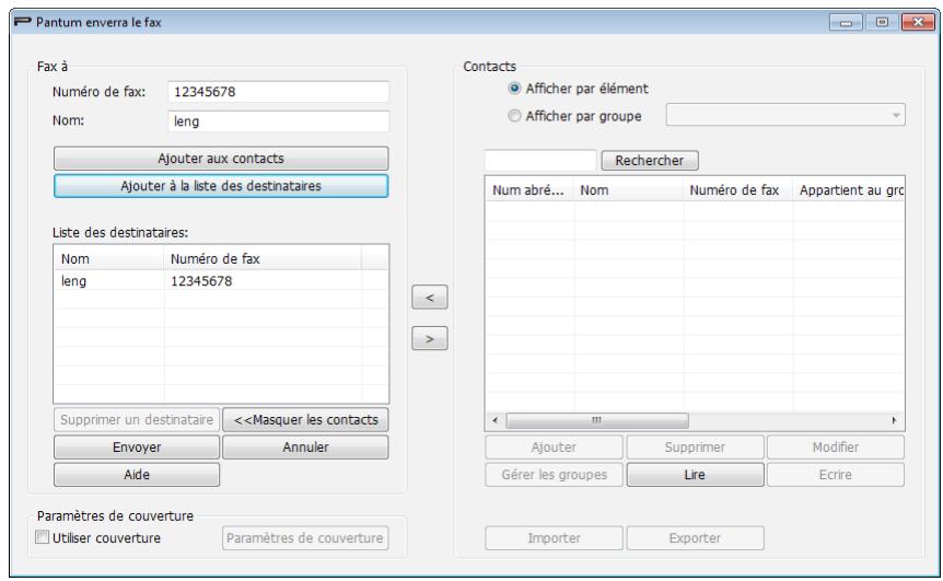 PANTUM M6550NW - Utiliser les contacts avec PC-Fax - 1