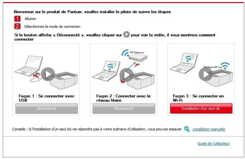 PANTUM M6550NW - Connecter l'ordinateur à l'imprimante via hotspot Wi-Fi et installer le pilote - 2