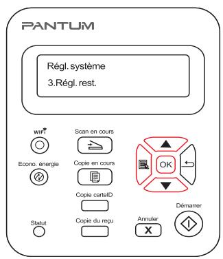 PANTUM M6550NW - Rétablir les paramètres d'usine - 1