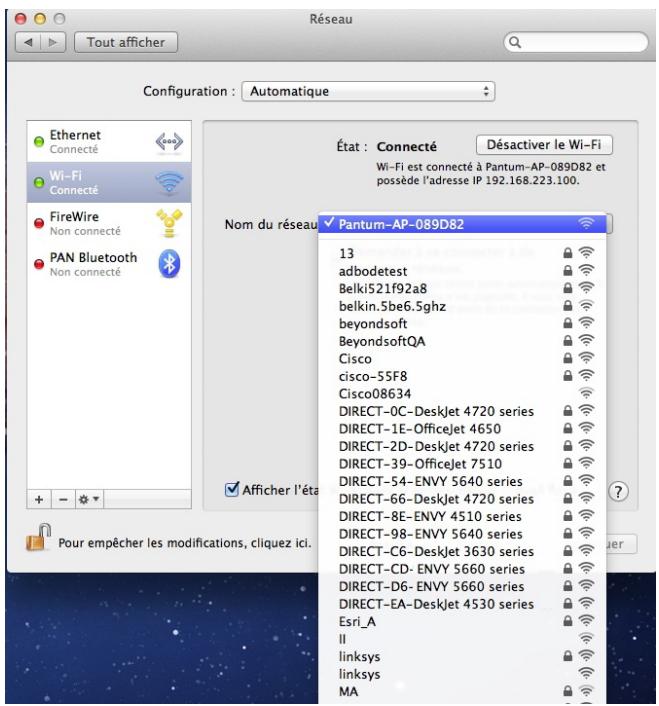 PANTUM M6550NW - Sélectionner l'imprimante - 4