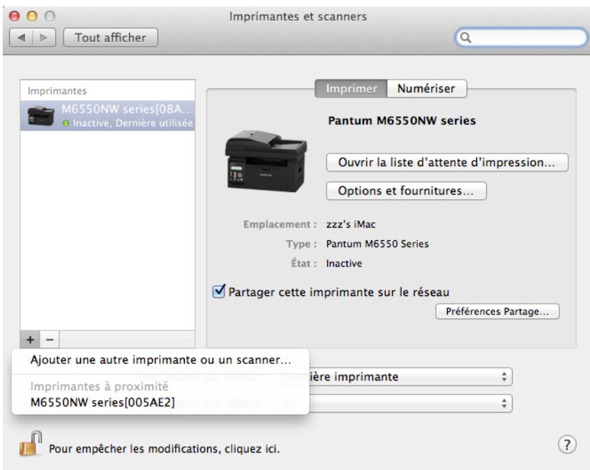 PANTUM M6550NW - Sélectionner l'imprimante - 1