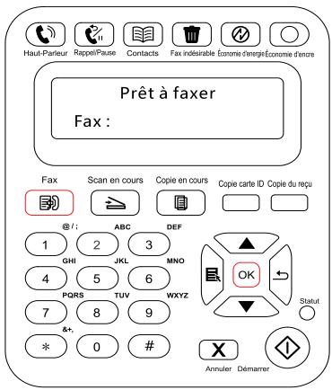 PANTUM M6550NW - La première méthode est accessible depuis le mode Fax. Les étapes sont les suivantes : - 1