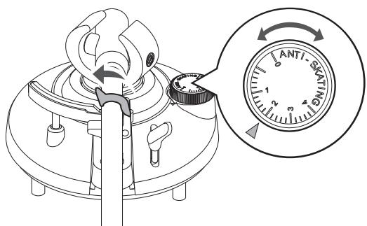 AUDIO TECHNICA AT-LPW30TK - Réglage de l'ajustement anti-skating - 1