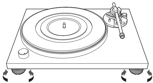 AUDIO TECHNICA AT-LPW30TK - Nivelage du tourne-disque - 1