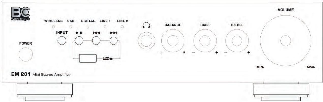 BC ACOUSTIQUE EmM-201 - Amplificateur sté reproduction compact - 1
