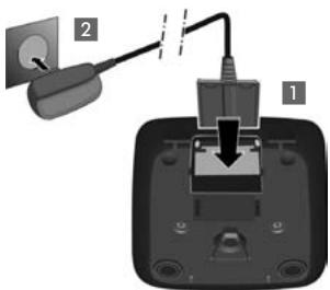 GIGASET A420 - Raccordement du chargeur (s'il est fourni) - 1