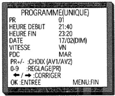 PROLINE SVN 9850 S ARGENT - Programmation normale d'un enregistrement - 4