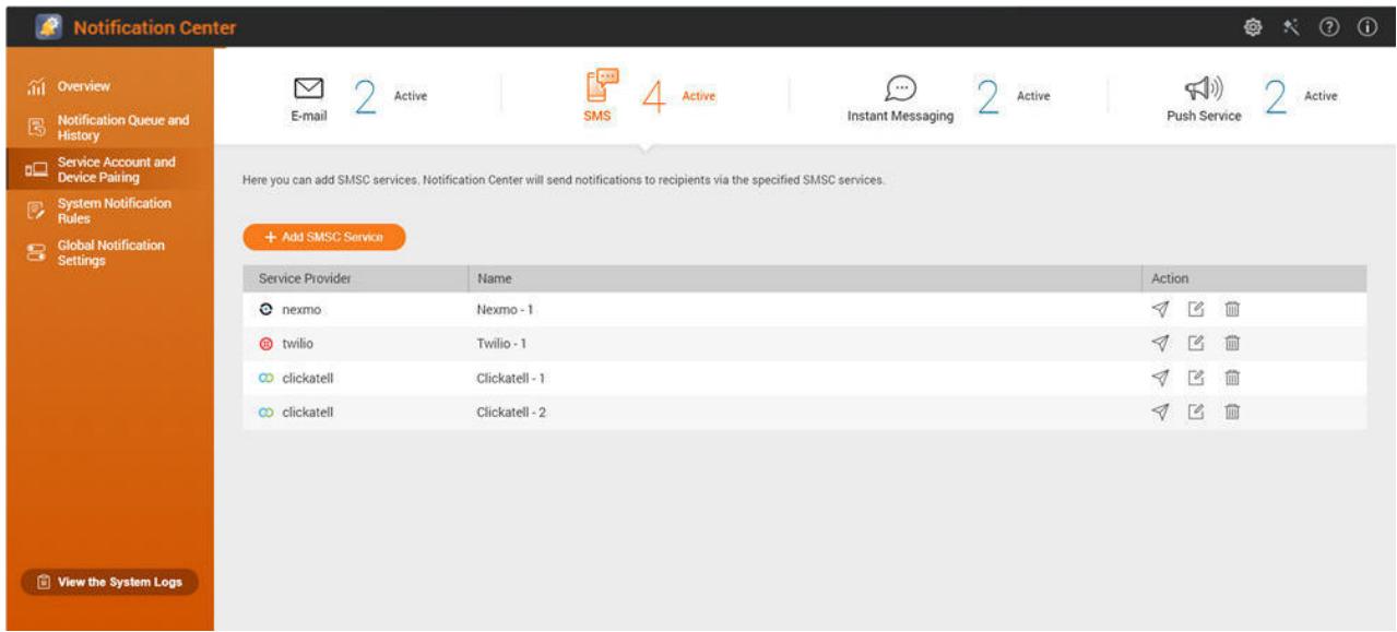 QNAP NATS-230 - Notifications par SMS - 1