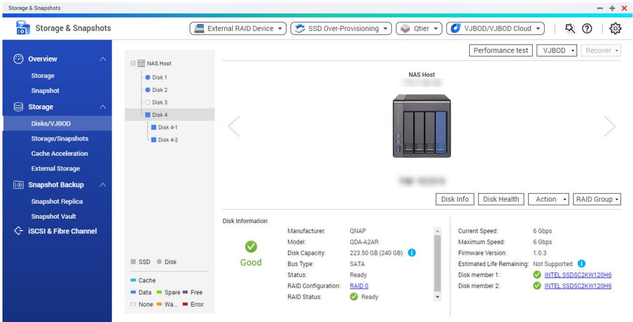 QNAP NATS-230 - État de l'adaptateur de disque - 1