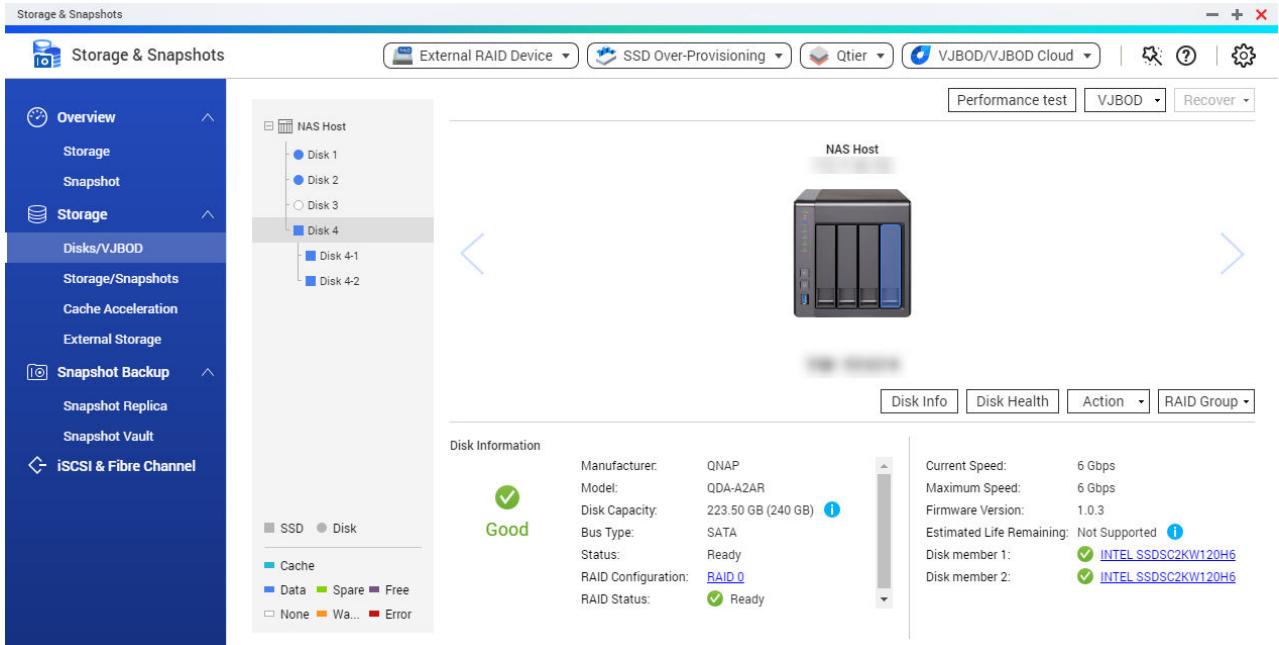 QNAP NATS-230 - État de l'adaptateur de disque - 1