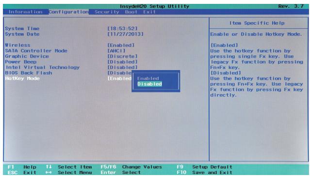 LENOVO 650-30 80GOOOXCF - Sélection du mode de raccourci - 2