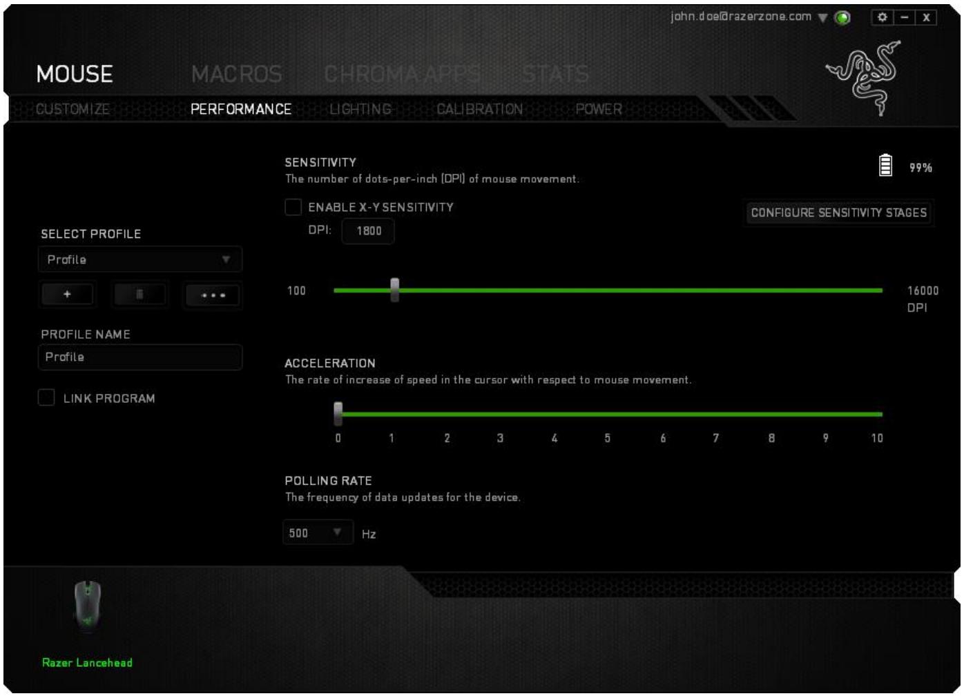 RAZER LANCEHEAD - PERFORMANCE TAB - 1