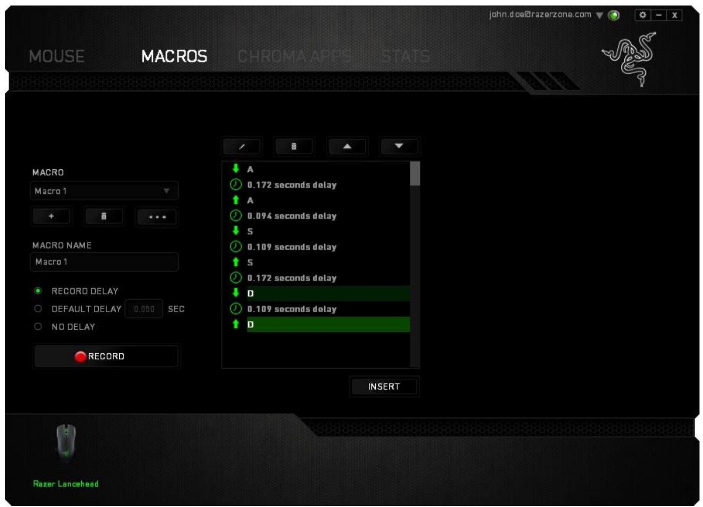 RAZER LANCEHEAD - MACROS TAB - 7