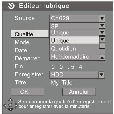 PEEKTON PK 9905 HD - Réglage de la date d'enregistrement - 1