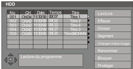 PEEKTON PK 9905 HD - Les choix possibles sont: - 1