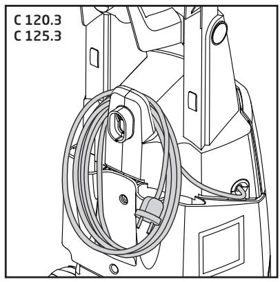 NILFISK C 120.3-6 PA - Enroulement du câble électrique et du tuyau haute pression - 1