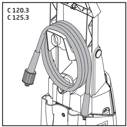 NILFISK C 120.3-6 PA - Enroulement du câble électrique et du tuyau haute pression - 3
