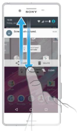 SONY XPERIA X 64GO ROSE - Pour ouvrir ou fermer le volet de notification - 1