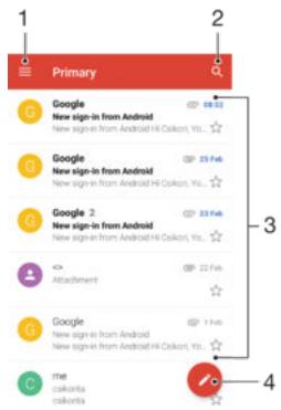 SONY XPERIA X 64GO ROSE - Pour définir un message de répondeur absent du bureau dans un compte exchange active sync - 1