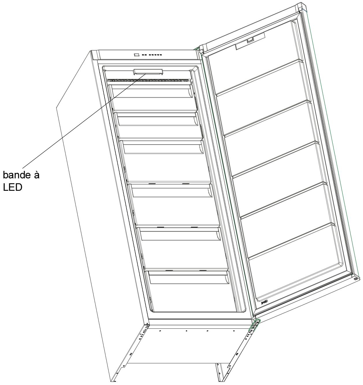 VESTFROST UFV175WH - Remplacement de la bande à LED - 1