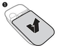 SONY ERICSSON Z610i - Carte SIM et batterie - 1