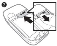 SONY ERICSSON Z610i - Carte SIM et batterie - 2