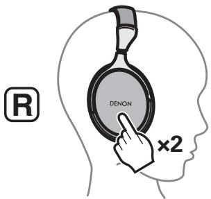 DENON ACCAH-GC30E - Appuyez deux fois sur le centre du panneau du capteur de tapotement. - 1
