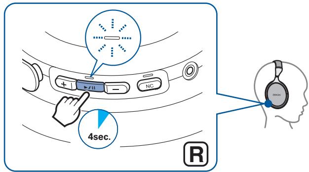 DENON ACCAH-GC30E - Lorsque l'appareil est hors tension, maintenez la touche enfoncée pendant environ 4 secondes. - 1