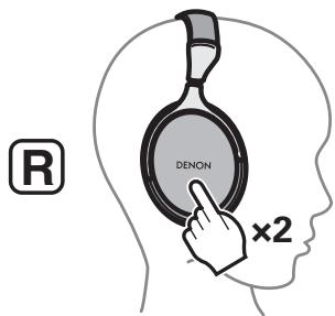 DENON ACCAH-GC30E - Appuyez deux fois sur le centre du panneau du capteur de prise lorsque la fonction de mixage du son ambient est activée. - 1