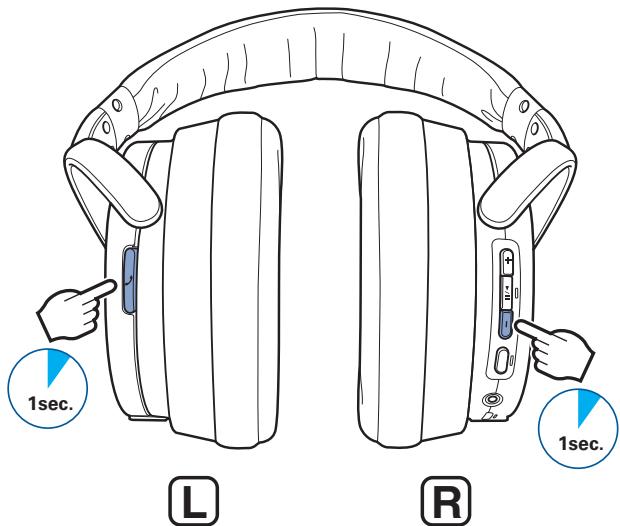 DENON ACCAH-GC30E - Appuyez sur les touches de volume “-” et d'applé et maintenez-les enfoncées simultanément pendant environ 1 seconde ou plus. - 1