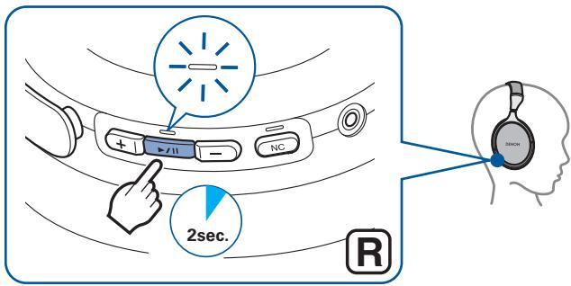 DENON ACCAH-GC30E - Lorsque l'appareil est hors tension, maintenez la touche /enfoncée pendant environ 2 secondes. - 1