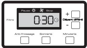 BRANDT EFE 8333 F - Départ différé d'un programme : - 3