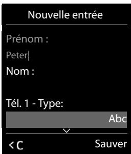 GIGASET C570A SOLO - Saisie des lettres/caractères - 1